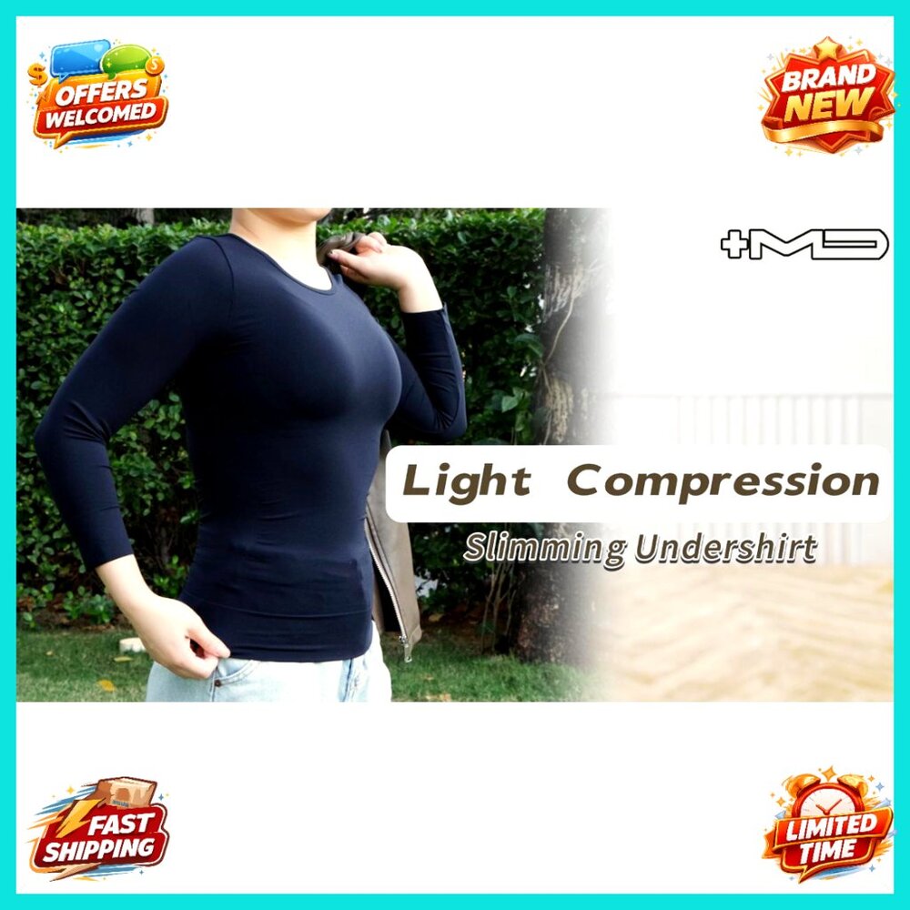 Light Compression Undershirt 3/4 Sleeve Tummy Con… - image 7
